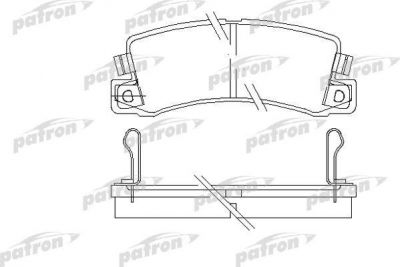 PATRON Колодки тормозные дисковые задн LEXUS: ES 89-91, TOYOTA: CAMRY 86-91, CAMRY Station Wagon 86-91, CARINA II 83-87, CARINA II 87-92, CARINA II Station Wagon 87-92, CARINA II (PBP478)