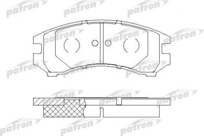 Patron PBP550 комплект тормозных колодок, дисковый тормоз на SUZUKI SWIFT II седан (AH, AJ)