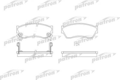 Patron PBP588 комплект тормозных колодок, дисковый тормоз на SUZUKI SWIFT II седан (AH, AJ)