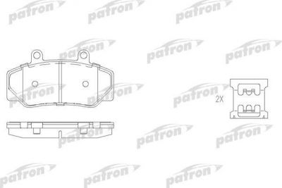 PATRON Колодки тормозные дисковые передн VOLVO: 740 84-92, 740 Kombi 85-92, 760 86-92, 760 Kombi 86-92, 780 87-90, 940 90-94, 940 Kombi 90-95, 960 90-94, 960 Kombi 90-94 (PBP628)
