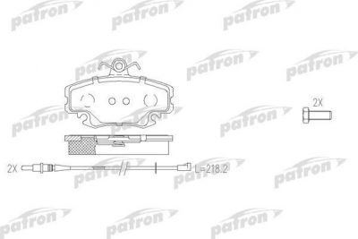 PATRON Колодки тормозные дисковые передн RENAULT 19 I 88-92, 19 I Chamade 88-92, 19 I фургон 88-92, 19 II 9 (PBP845)