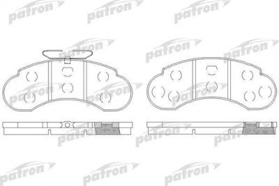 PATRON Колодки тормозные дисковые передн MERCEDES-BENZ: 100 c бортовой платформой 88-96, 100 автобус 88-96, 100 фургон 88-96, G-CLASS 79-93, G-CLASS 90-, G-CLASS 89-, G-CLASS Cabr (PBP941)
