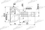 PATRON ШРУС наружн к-кт [Ch.- 5235557] FIAT: DUCATO 18Q с ABS 1.94-, CITROEN: JUMPER 18Q с ABS 94-, PEUGEOT: BOXER 18Q c ABS 94- (PCV1132)