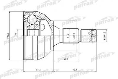 PATRON ШРУС наружн к-кт CITROEN: Xara Picasso 00- [A:25, B:23, D:56] (PCV1177)