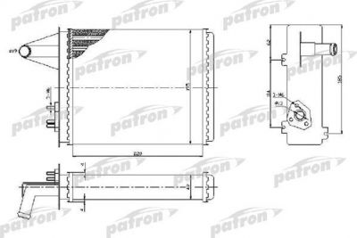 Patron PRS2093 теплообменник, отопление салона на FIAT PALIO Weekend (178DX)