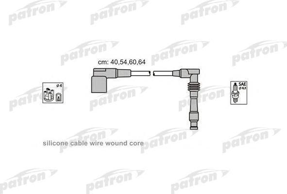 PATRON Комплект проводов зажигания OPEL: ASTRA F 91-98, CALIBRA A 90-97, TIGRA 94-00, VECTRA A 88-95, VECTRA B 95-02 (PSCI2004)