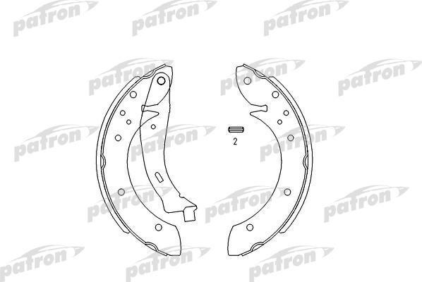 PATRON Колодки тормозные барабанные CITROEN: BERLINGO 08-, BERLINGO 96-, BERLINGO фургон 08-, BERLINGO фургон 96-, XSARA PICASSO 99-, PEUGEOT: 405 II Break 92-96, PARTNER Combispac (PSP567)