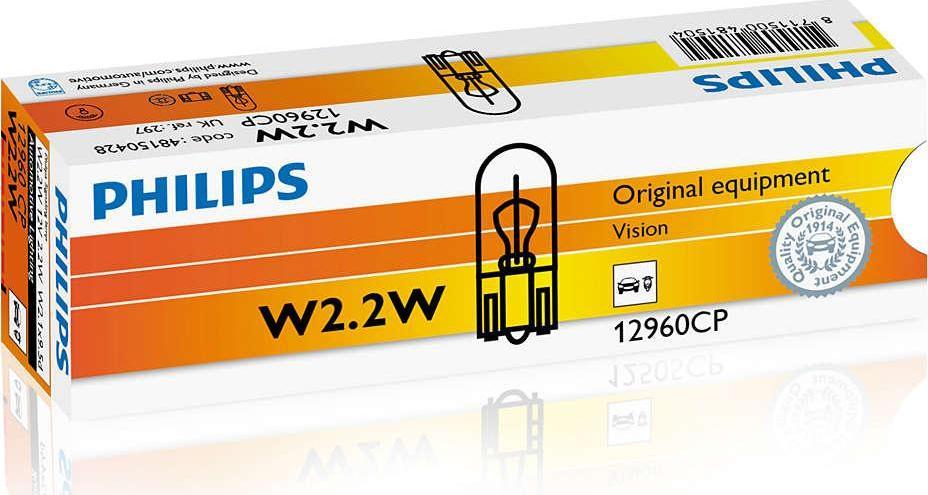Philips 12960CP Лампа W2.2W 12V 2.2W W2.1X9.5d