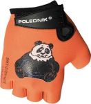 Велоперчатки Polednik Baby р. 3 оранжевые, детские с рисунком, эластичный верх, замшевая ладошка