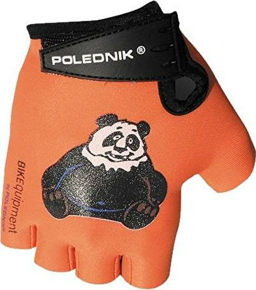 Велоперчатки Polednik Baby р. 5 оранжевые, детские с рисунком, эластичный верх, замшевая ладошка