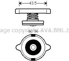 Prasco 980014 крышка, радиатор на HYUNDAI S COUPE (SLC)
