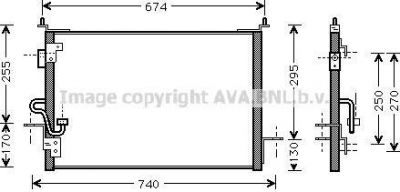 Prasco AU5143 конденсатор, кондиционер на LAND ROVER DEFENDER Station Wagon (LD)