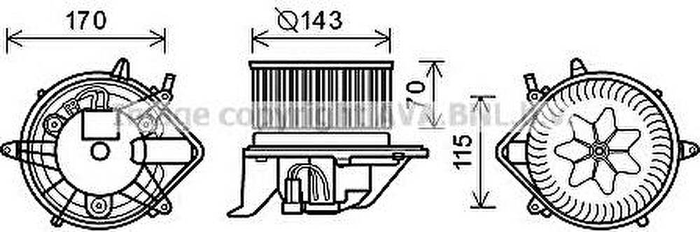 Prasco BW8461 электродвигатель, вентиляция салона на MINI MINI COUNTRYMAN (R60)