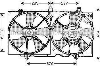 Prasco DN7507 вентилятор, охлаждение двигателя на NISSAN PRIMERA (P10)
