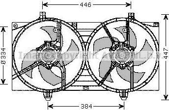 Prasco DN7528 вентилятор, охлаждение двигателя на NISSAN ALMERA II Hatchback (N16)