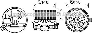 Prasco DN8383 электродвигатель, вентиляция салона на NISSAN MICRA III (K12)
