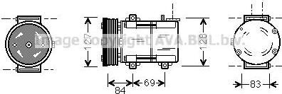 Prasco FDK167 компрессор, кондиционер на FORD TRANSIT фургон (FA_ _)
