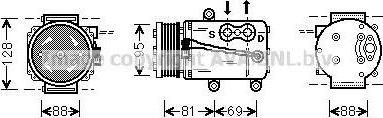 Prasco FDK339 компрессор, кондиционер на FORD KA (RB_)