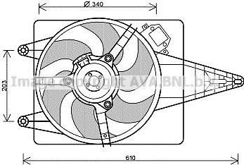Prasco FT7546 вентилятор, охлаждение двигателя на FIAT TEMPRA S.W. (159)