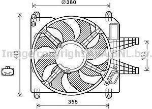 Prasco FT7589 вентилятор, охлаждение двигателя на FIAT MAREA (185)