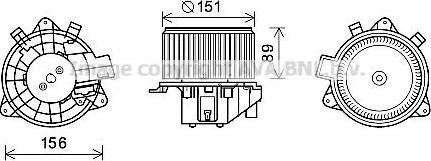 Prasco FT8439 электродвигатель, вентиляция салона на FIAT BRAVO II (198)