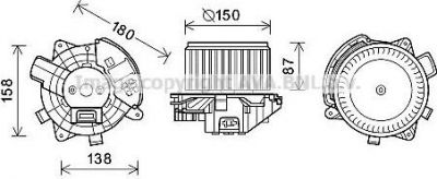 Prasco FT8444 электродвигатель, вентиляция салона на FIAT BRAVO II (198)