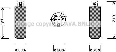 Prasco FTD073 осушитель, кондиционер на FIAT PUNTO (188)
