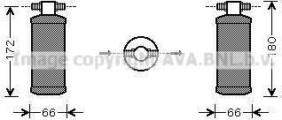 Prasco HDD184 осушитель, кондиционер на HONDA PRELUDE IV (BB)