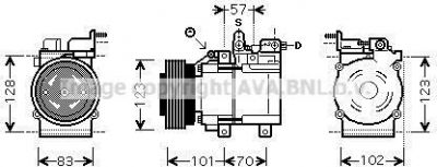 Prasco HYK209 компрессор, кондиционер на HYUNDAI TUCSON (JM)