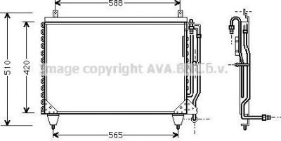Prasco MS5284 конденсатор, кондиционер на MERCEDES-BENZ S-CLASS (W126)
