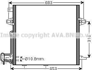 Prasco MS5406D конденсатор, кондиционер на MERCEDES-BENZ GL-CLASS (X164)