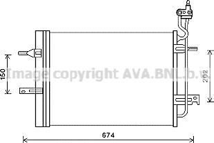 Prasco OL5620D конденсатор, кондиционер на OPEL MERIVA