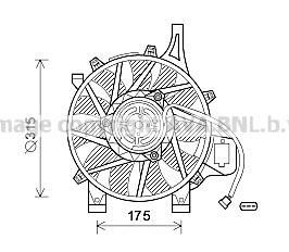 Prasco OL7536 вентилятор, охлаждение двигателя на OPEL CORSA C фургон (F08, W5L)