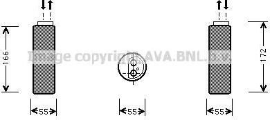 Prasco OLD153 осушитель, кондиционер на OPEL CORSA C фургон (F08, W5L)
