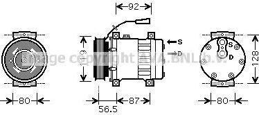 Prasco REAK071 компрессор, кондиционер на RENAULT TRUCKS Premium