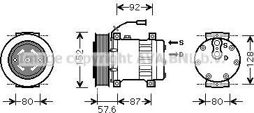 Prasco REK078 компрессор, кондиционер на RENAULT TRUCKS Premium 2