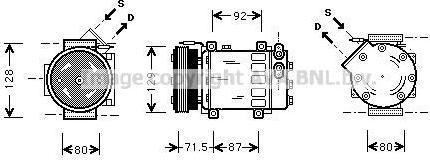 Prasco RTAK281 компрессор, кондиционер на RENAULT CLIO II (BB0/1/2_, CB0/1/2_)
