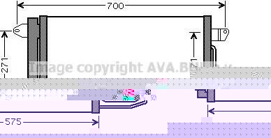 Prasco VW5269D конденсатор, кондиционер на SKODA OCTAVIA (1Z3)