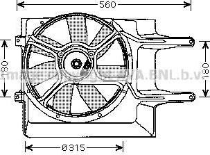 Prasco VW7509 вентилятор, охлаждение двигателя на VW PASSAT Variant (3A5, 35I)