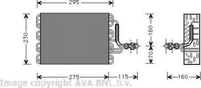 Prasco VWV016 испаритель, кондиционер на VW PASSAT Variant (3A5, 35I)