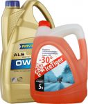 RAVENOL 4014835841673 Набор Arctic Low SAPS ALS SAE 0W-30 ( 4л)+ Ice Tiger -30 (5л)
