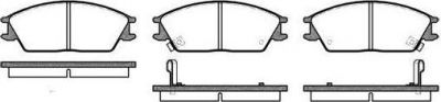 REMSA Колодки передние+метал.ушко HYUNDAI ACCENT 1.3 1.5 1.6 00-> GETZ 1.1 1.3 1.6 (5810122A00, 0224.02)