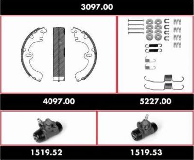 Remsa 3097.00 комплект тормозов, барабанный тормозной механизм на TOYOTA CARINA E седан (_T19_)