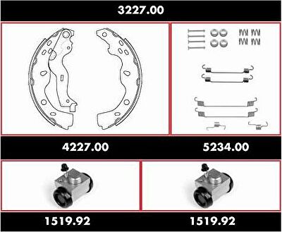 Remsa 3227.00 комплект тормозов, барабанный тормозной механизм на SUZUKI SX4 (EY, GY)