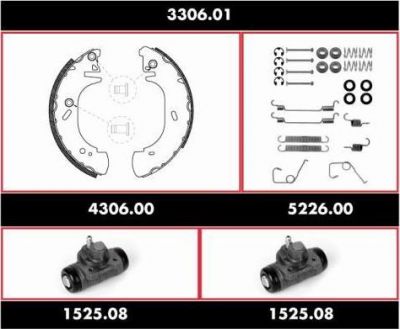 Remsa 3306.01 комплект тормозов, барабанный тормозной механизм на FORD TRANSIT c бортовой платформой/ходовая часть (E_ _)