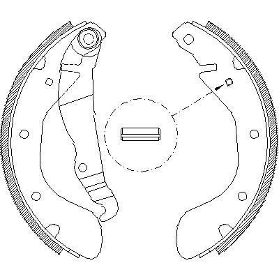 REMSA Колодки барабанные OPEL Astra F/Corsa B/Tigra A/Kadett E /200x29mm (1605952, 4307.00)