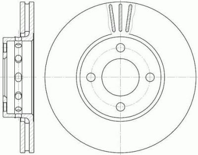 Remsa 6267.10 тормозной диск на AUDI 80 (8C, B4)