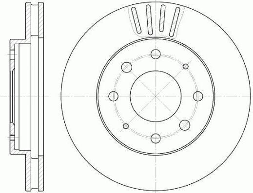 Remsa 6625.10 тормозной диск на VOLVO V40 универсал (VW)