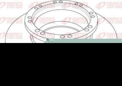 Remsa NCA1215.20 тормозной диск на MAN TGA