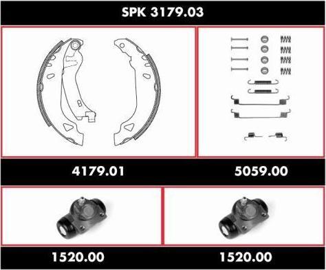 Remsa SPK 3179.03 комплект тормозов, барабанный тормозной механизм на FIAT PUNTO (176)